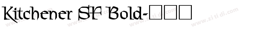 Kitchener SF Bold字体转换